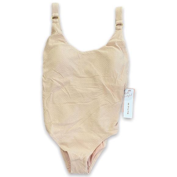 PilyQ Swimsuit Hailey One Piece low scooped neckline Open Back Small - Picture 3 of 10